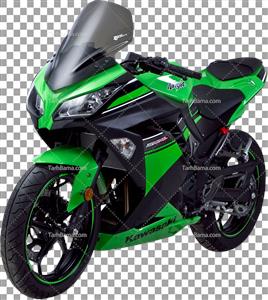 عکس موتورسیکلت سبز